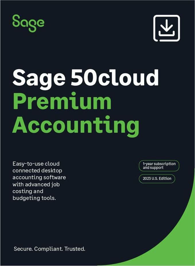 Sage 50 Premium Accounting Software 2023 U.S Edition- 5 Users License Key