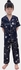Classecouture Kids: Little Al | Satin Silk PJ | Short Sleeve With Long Pants - 4 Sizes (Navy Blue)