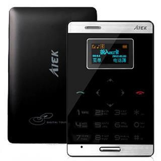AIEK M3 Low Radiation Mini Card Mobile Phone Single SIM Card Ultra-thin Capacitive Touch Keyboard Support TF Card FM-Black