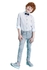 DeFacto Side Pocket Button and Zip-Up Closure Slim Fit Pants for Boys - Grey, 9 - 10 Years
