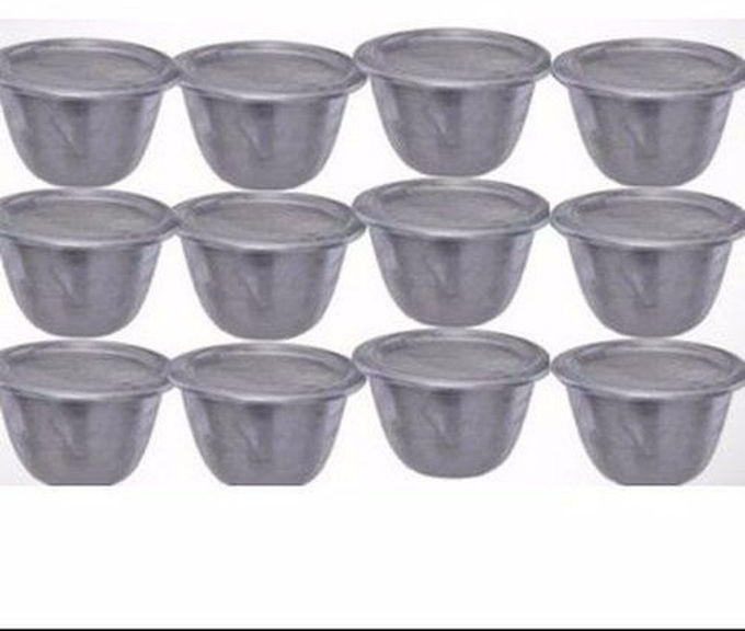 Moin Moin Beans Pudding Steaming Bowl Plates - 12 Pieces