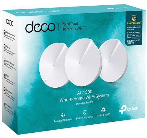 TP-LINK Deco M5 AC1300 MU-MIMO Dual Band Home Mesh WiFi Router (3 Packs)