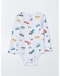 LC Waikiki Crew Neck Printed Baby Boy Body With Snap Crotch 2-Pack.