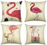 Set Of 4 Cotton Linen Autumn Pillow Square Cushion Cover Multicolour 45x45centimeter