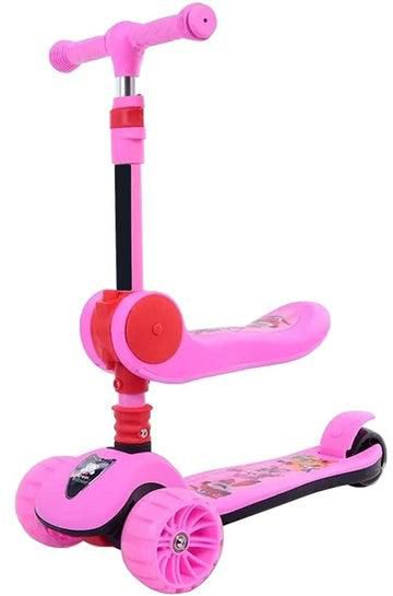 Kids Riding Scooter 3 in 1 With Light and Music(Pink)