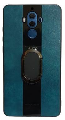 غطاء ELMO3EZZ مصنوع من الجلد الصلب الصلب وغطاء خلفي مغناطيسي مقاوم للصدمات للحماية من السقوط مع حامل وحلقة لهاتف Huawei Mate 10 Pro (أخضر)