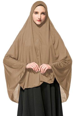Polyester Blend Long Hijab Apricot