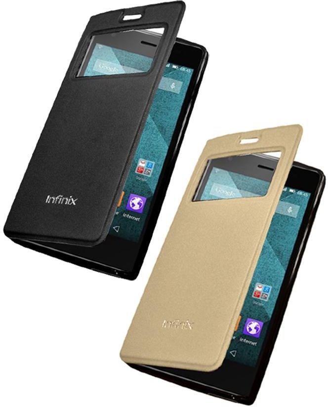 Speeed S-view Cover Bundle for Infinix Zero 2 X509 - Gold/Black