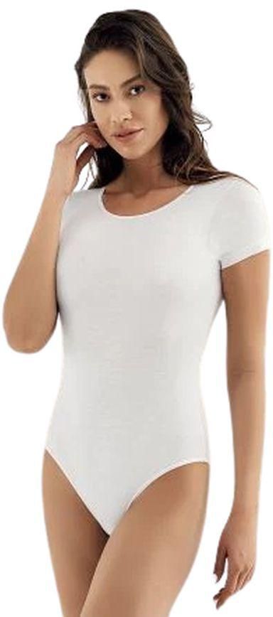 Cottonil Half Sleeves Cotton Lycra Bodysuit For Women