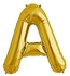 A Golden Helium Foil Balloon, Size 32 Inches, Letter A
