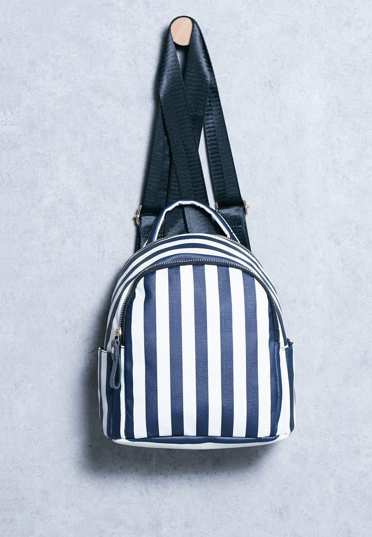 Striped Backpack