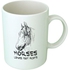 Horses Ceramic Mug - White/Black