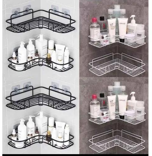 Generic Bathroom/Kitchen/Toilet Corner Shelf Organizer    large bins are great for keeping bathroom clutter under control by storing all of your essentials
