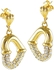 VP Jewels Women's 22K Gold Plated Hanging Heart Design Jewelry Set, 2 Pieces
