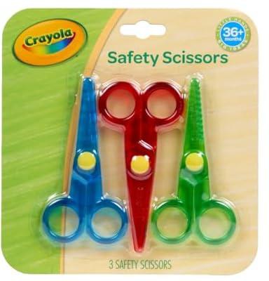 Crayola My First Safety Scissors, Toddler Art Supplies, 3ct, Assorted