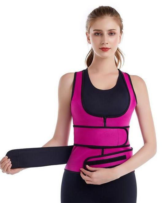 Women's Waist Trainer Adjustable Vest Body Shaper - Pink