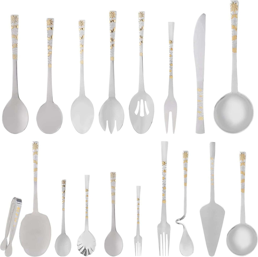 Get Arshia Stainless Steel Cutlery Set, 86 Pieces - Silver with best offers | Raneen.com