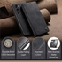 Caseme Wallet Retro Black Suede Leather Flip Case For Samsung Galaxy S23