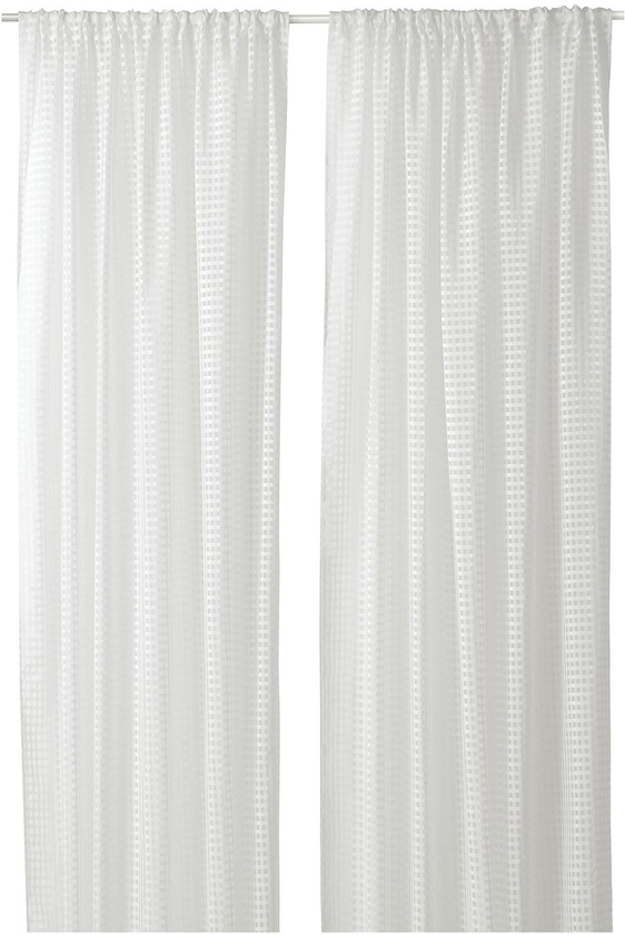 SANDDÅDRA Sheer curtains, 1 pair - white 145x300 cm