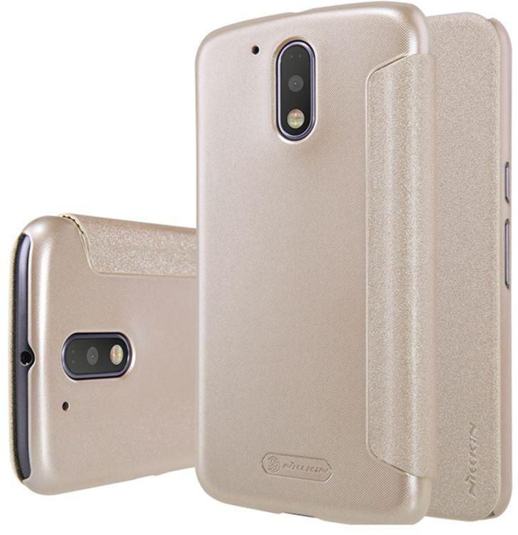 Polycarbonate Sparkle Case Cover For Moto G4 Plus Gold