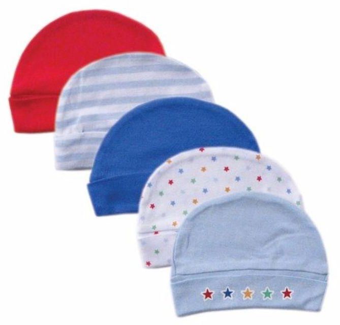Luvable Friends 5-In-1 Pack Baby Caps