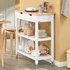 SoBuy FKW68-WN Kitchen Trolley with 2 Drawers and 2 Shelves Serving Trolley Kitchen Cabinet Sideboard White W x H x D x H x D x H x D: Approx. 85 x 90 x 39 cm