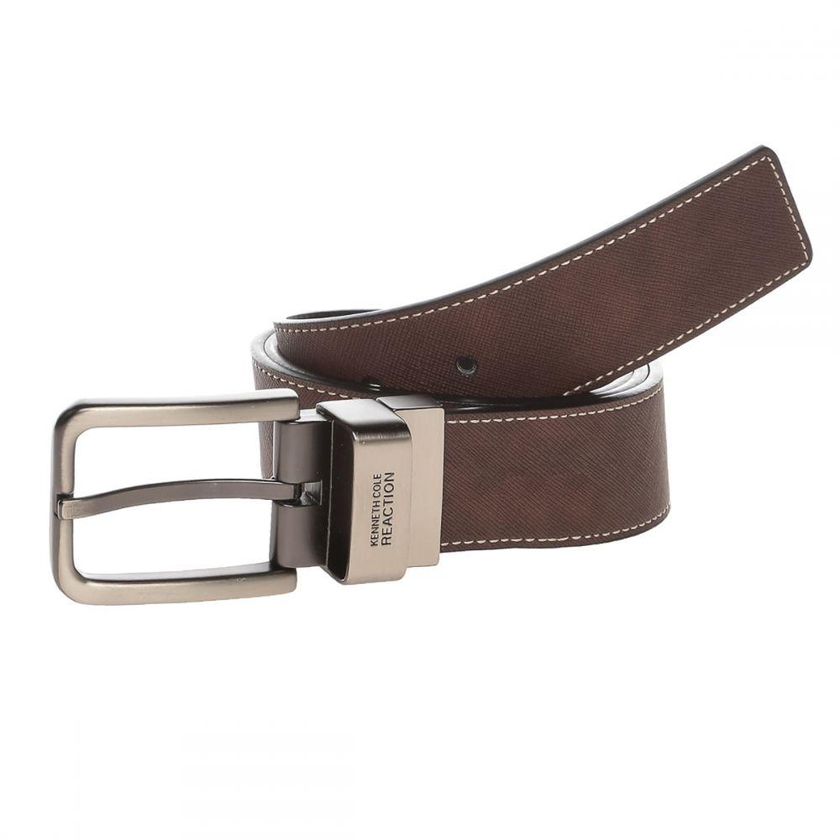 Kenneth Cole 11KD08X011/5379 Reversible Belt for Men - Leather, Brown/Black, 38 US