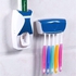 Toothbrush Holder And Toothpaste Dispenser - Black