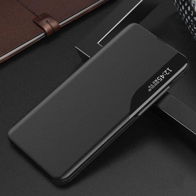 Samsung A33 Quality Leather Flip Case (Black)