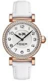 Coach Women's Madison Leather Watch 14502401 (Rose Gold / White)