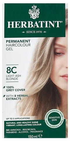 Long Lasting Permanent Hair Colour Gel 8C Light Blonde 150ml