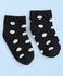 Honeyhap Premium Cotton Bamboo Non Terry Ankle Length Socks With Polka Dot Design Pack of 3 -Black & White