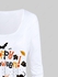 Halloween Letter Pumpkin Bat Print T-shirt - 5x | Us 30-32