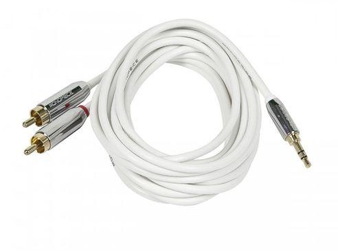 MonoPrice 9300 6Ft Designed For Mobile 3.5Mm Stereo Male To Rca Stereo Male (Gold Plated) - White