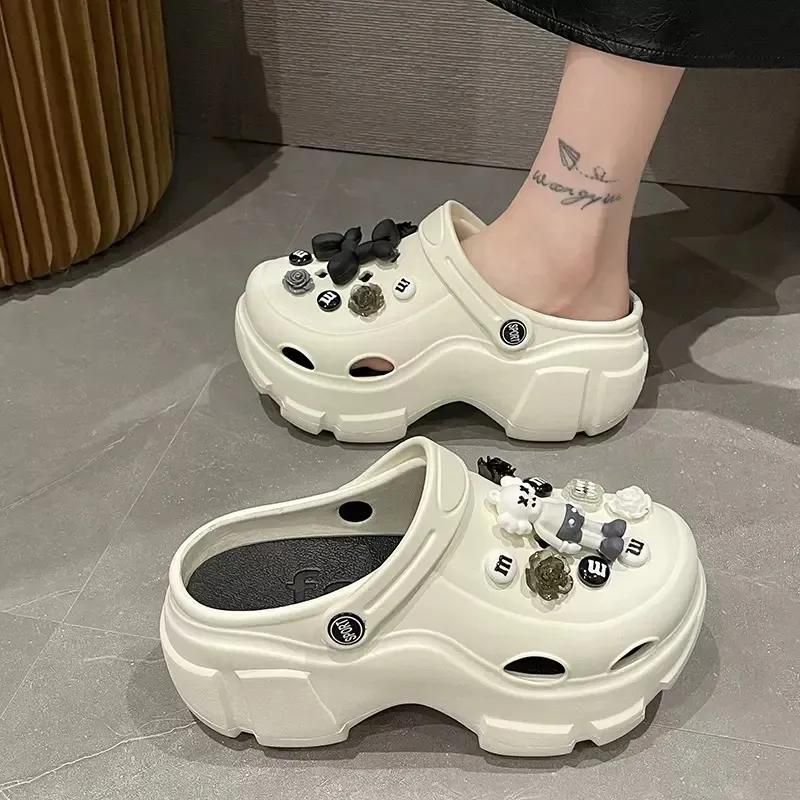 Women Slippers 6CM High Platform Garden Fashion Clogs Shoes Outdoor Women Slippers Thick Sole Quality Summer Slippers For Girls
