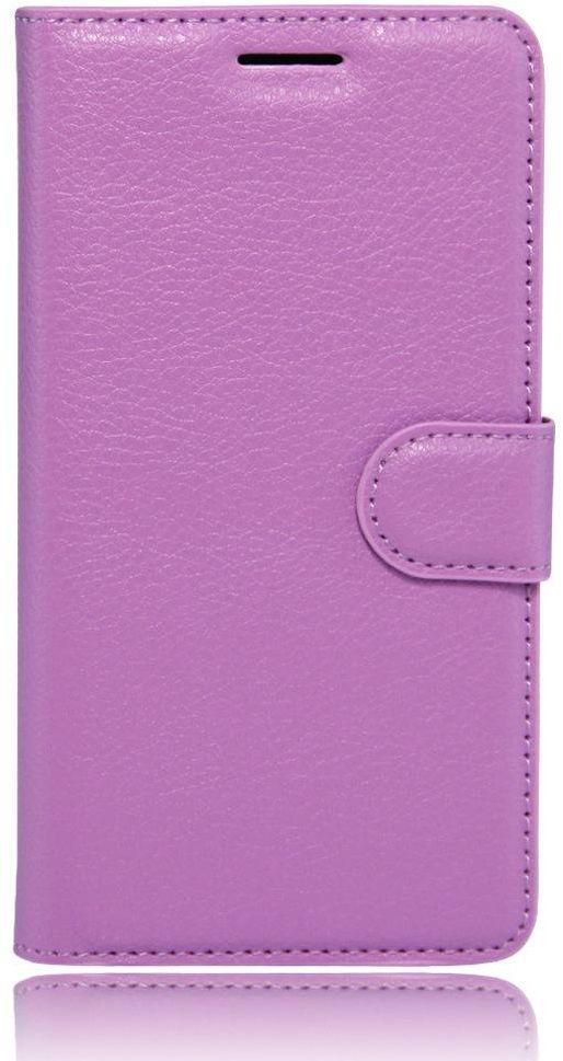 Blackberry Keyone Phone Bag Crocodile Skin PU Leather Protective Case Back Cover - Purple