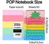 A5 Pop Notebook Spiral Notebook for Girls and Boys Gift in School with Stress Relief Assistant Fidget Toy