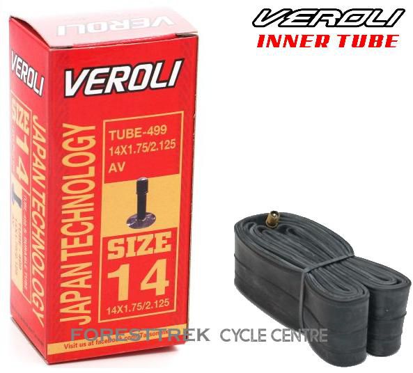 Veroli Bicycle Inner Tube 14x1.75 / 2.25 Av - Tube 499