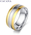 Womens gold plated ring decorated with 18 carat yellow Two-Line of the parties (size 7) NO.R79