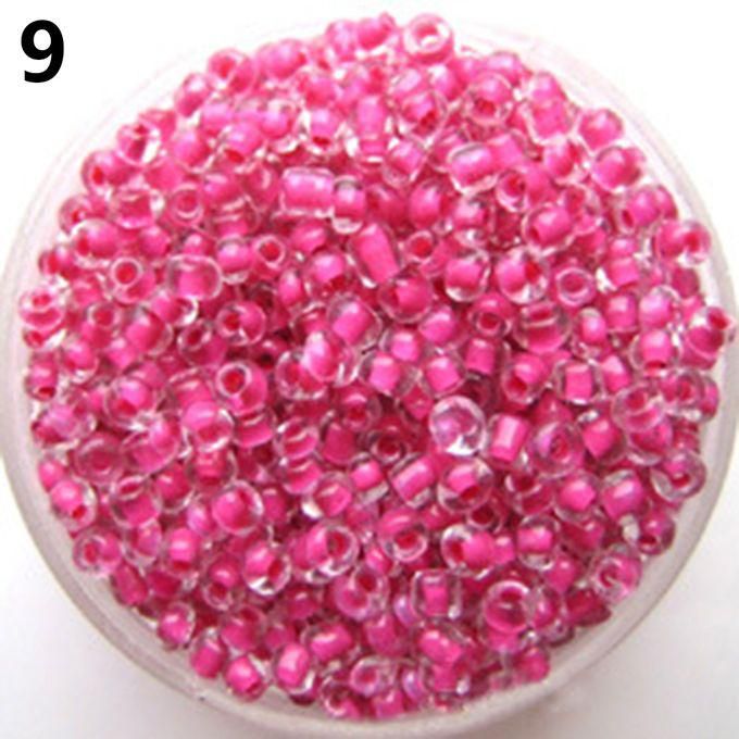 Generic 500Pcs 2mm Round Glass Seed Beads For DIY Bracelet-Rose