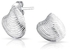 925 Sterling Silver Nautical Textured Clam Shell Stud Earrings