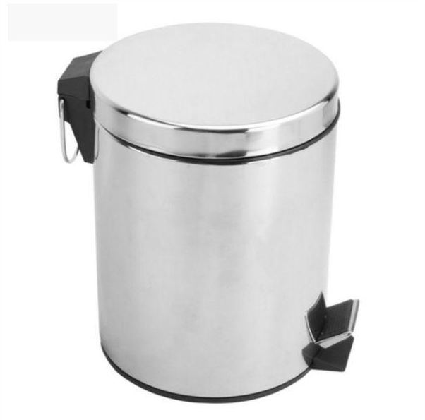 5L STAINLESS STEEL FOOT PEDAL DUSTBIN