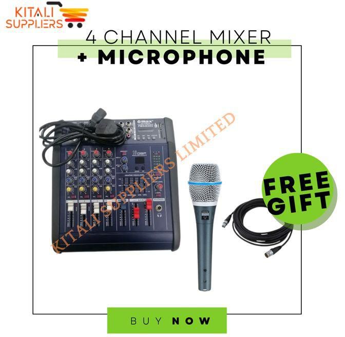 Omax 4 Channel Mixer Omax + Beta 87 Shure Microphone