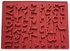 Arabic Alphabet Letter Number Silicone Fondant Molds Party Cake Decorating Tools Candy Mould Brown 31.5 x 23cm