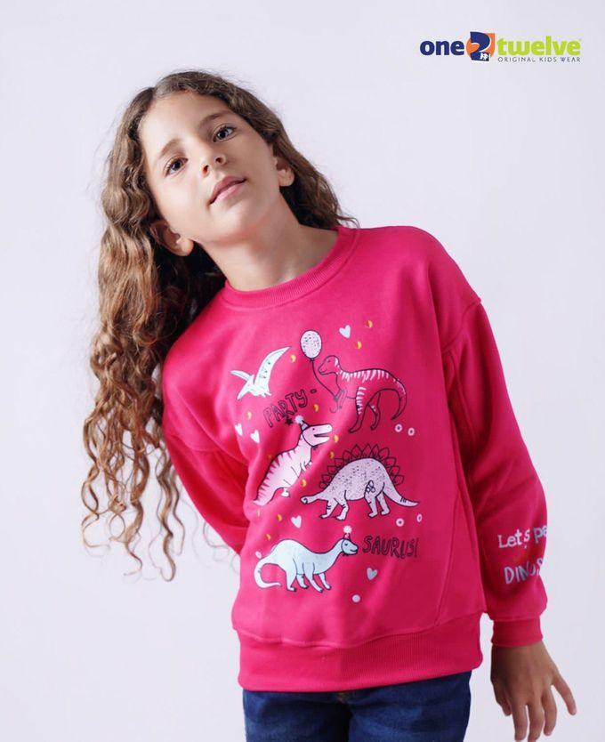 One2Twelve Girl's Sweatshirt -Pink