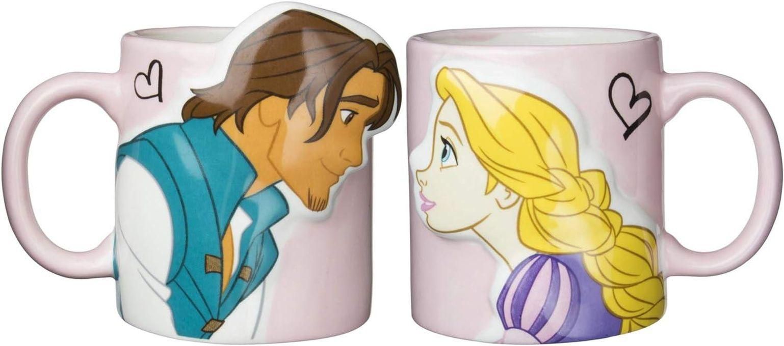 Cartoon Rapunzel & Flynn Rider 3D Couple Porcelain Mug (Set of 2) 300 ML