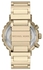 ساعة يد بعقارب وسوار من الاستانلس ستيل طراز MK5789 للنساء
