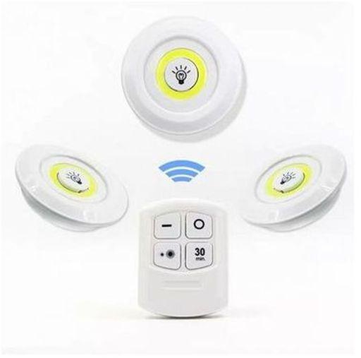 Led Light With Remote Control - Set Of 3