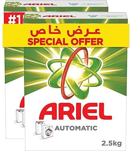 Ariel Automatic Laundry Detergent Powder, Original Scent, Stain-Free Clean Laundry, Washing Dual Pack, 2.5Kg
