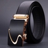 Classic Automatic Buckle Leather Belt - Black/Gold